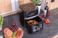 Frytkownica beztłuszczowa Air Fryer frytownica czarna panel LED 5 l / 1400 W Linbox czarna