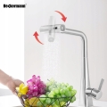Przedłużacz kranu kuchennego perlator adapter przedłużka końcówka do baterii 2 funkcje srebrna
