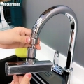 Przedłużacz kranu kuchennego perlator adapter przedłużka końcówka do baterii 2 funkcje srebrna