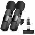 2x mikrofon bezprzewodowy reporterski krawatowy do telefonu iPhone Android USB-C