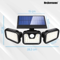 Lampa solarna ogrodowa uliczna zewnętrzna 74 LED 150 W czujnik ruchu zmierzchu