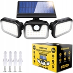 Lampa solarna ogrodowa uliczna zewnętrzna 74 LED 150 W czujnik ruchu zmierzchu