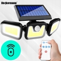 Lampa solarna ogrodowa uliczna zewnętrzna 171 LED 150 W czujnik ruchu zmierzchu