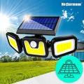 Lampa solarna ogrodowa uliczna zewnętrzna 171 LED 150 W czujnik ruchu zmierzchu