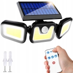 Lampa solarna ogrodowa uliczna zewnętrzna 171 LED 150 W czujnik ruchu zmierzchu