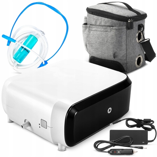 Koncentrator tlenu przenośny mobilny domowy ultra cichy 3 l 30% profesjonalny zestaw