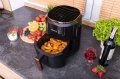 Frytkownica beztłuszczowa Air Fryer frytownica czarna panel kolorowe ikony 4,5 l / 1400 W Linbox