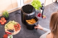 Frytkownica beztłuszczowa Air Fryer frytownica czarna panel kolorowe ikony 4,5 l / 1400 W Linbox