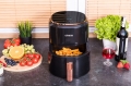 Frytkownica beztłuszczowa Air Fryer frytownica czarna panel kolorowe ikony 4,5 l / 1400 W Linbox