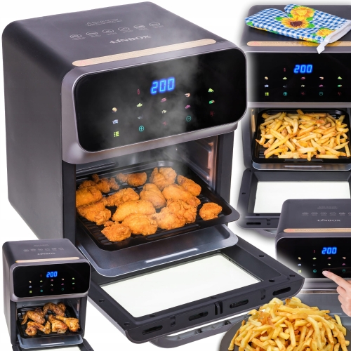 Frytownica beztłuszczowa piekarnik Air Fryer 8 l / 1600 W Linbox Inox