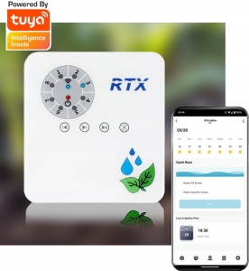 Sterownik nawadniania podlewania ogrodu Tuya WiFi 8 stref Timer Kalendarz Pogodowy