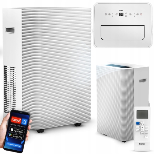 Klimatyzator przenośny 3,5 W cichy 32 m2 pilot WiFi Tuya akcesoria Cronos
