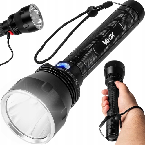 Latarka wojskowa taktyczna LED dla służb akumulatorowa wodoodporna IPX5 lampa USB-C Pro Vayox