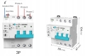 Inteligentny bezpiecznik nadprądowy 3-fazowy 3P C63 przekaźnik WiFi Tuya pomiar prądu