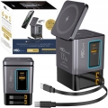 Super szybka ładowarka USB zasilacz GaN 105 W PD zwijany kabel 6w1 USB-C QC 4.0 LED MagSafe