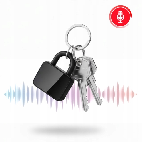 Mini dyktafon detektywistyczny 8 GB kłódka USB do 24 godzin pracy detekcja głosu 30 dB