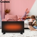 Grzejnik elektryczny konwektorowy 2000 W termostat energooszczędny WiFi Tuya Full Black