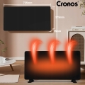 Grzejnik elektryczny konwektorowy 2000 W termostat energooszczędny WiFi Tuya Full Black