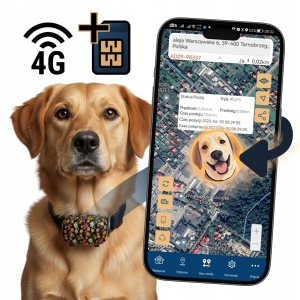Lokalizator GPS 4G psa kota kolorowy bez abonamentu uchwyt długi czas pracy 1500 mAh