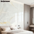 Panel ścienny samoprzylepny 3D jasny marmur połysk kamień PCV laminat płytki 30 x 60 cm 10 sztuk
