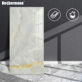Panel ścienny samoprzylepny 3D jasny marmur połysk kamień PCV laminat płytki 30 x 60 cm 10 sztuk