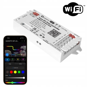 Sterownik do taśm cyfrowych WiFi LED SPI Tuya Pixel RGBIC WS281x mikrofon