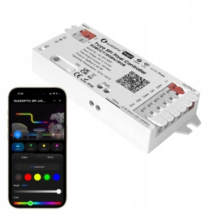 Sterownik do taśm cyfrowych ZigBee LED SPI Tuya Pixel RGBIC WS281x mikrofon