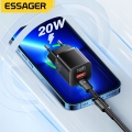 Szybka mocna ładowarka USB-C 20 W kostka zasilacz sieciowa PD QC GaN azotek galu