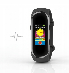 Dyktafon detektywistyczny smartwatch zegarek aktywacja głosem redukcja szumu 16 GB 48 godzin