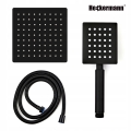 Deszczownica łazienkowa zestaw prysznicowy kolumna prysznicowa regulowana czarna Heckermann