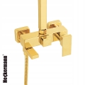 Deszczownica łazienkowa zestaw prysznicowy kolumna prysznicowa regulowana złota Heckermann