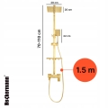 Deszczownica łazienkowa zestaw prysznicowy kolumna prysznicowa regulowana złota Heckermann