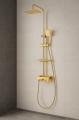 Deszczownica łazienkowa zestaw prysznicowy kolumna prysznicowa regulowana złota Heckermann