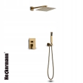 Deszczownica podtynkowa zestaw prysznicowy kolumna prysznicowa złota Heckermann