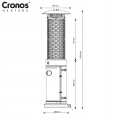 Parasol grzewczy grzejnik tarasowy gazowy Piramida Cheopsa 11 kW 183 cm