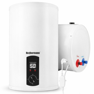 Mocny bojler elektryczny 30 l 2000 W pionowy okrągły zbiornik podgrzewacz wody energooszczędny 