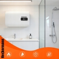 Mocny bojler elektryczny 80 l 2000 W poziomy spłaszczony zbiornik podgrzewacz wody energooszczędny