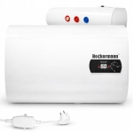 Mocny bojler elektryczny 80 l 2000 W poziomy spłaszczony zbiornik podgrzewacz wody energooszczędny