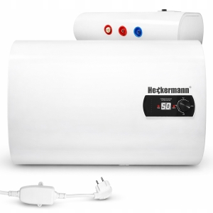 Mocny bojler elektryczny 80 l 2000 W poziomy spłaszczony zbiornik podgrzewacz wody energooszczędny