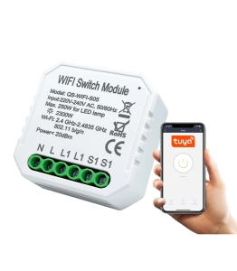 Przekaźnik włącznik z pomiarem prądu dopuszkowy 2300 W WiFi Tuya Smart Life