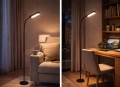 Lampa podłogowa Lungo LED z pilotem ściemniana 3 barwy światła 12 W 178 cm