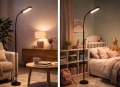 Lampa podłogowa Lungo LED z pilotem ściemniana 3 barwy światła 12 W 178 cm