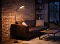 Lampa podłogowa Lungo LED z pilotem ściemniana 3 barwy światła 12 W 178 cm