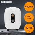 Elektryczny przepływowy podgrzewacz wody 230 V 4,5k W 4500 W biały kompaktowy słuchawka 