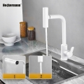 Wielofunkcyjna bateria kuchenna kran giętki wyciągany wylewka elastyczna biała