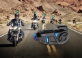Interkom motocyklowy Ejeas K1 kamera 2K foto wideo 1000 m WIFI mesh 4 osoby