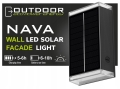 Lampa solarna elewacyjna Nava LED ogrodowa solar czujnik zmierzchu IP54