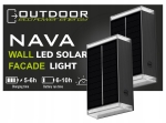 2x lampa solarna elewacyjna Nava LED ogrodowa solar czujnik zmierzchu IP54