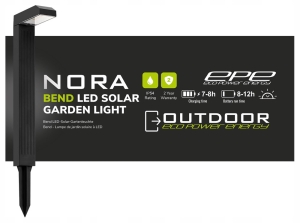 Lampa solarna ogrodowa wbijana słupek reflektor ogrodowy Nora IP54