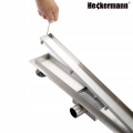 Odpływ liniowy niski stal nierdzewna SS304 duża przepustowość 80 x 7 cm srebrny